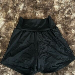 HALARA Women's Black High-Waisted Shorts 7” no pockets